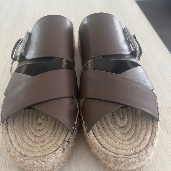 Marc Fisher Espadrille Slide Sandal Brown Size 8 - Picture 4 of 7